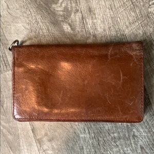 Brown Leather Hobo Wallet
